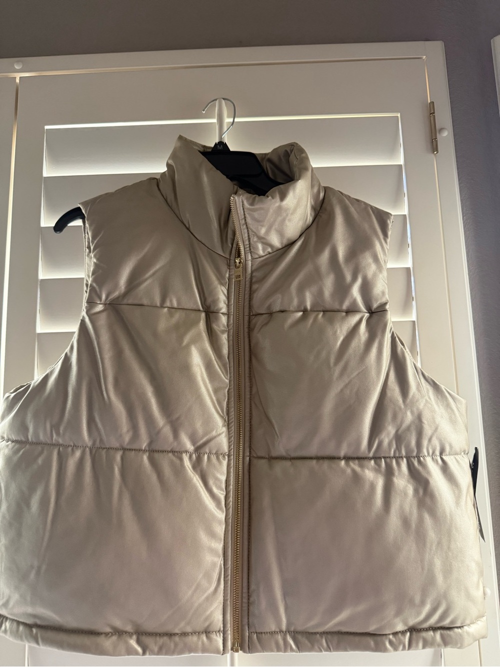 Marc New York Cream Quilted Puffer Vest